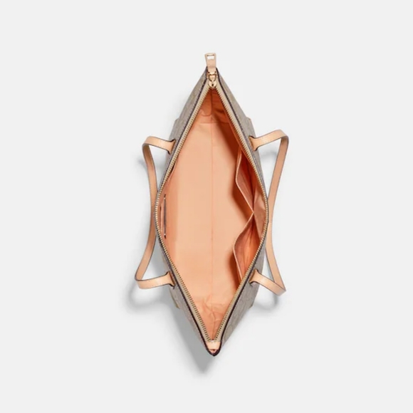 COACH Zip Top Tote In Signature Canvas - Picture 3 of 6